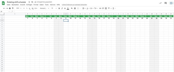 How To Make A Rotating Shift Schedule In Excel